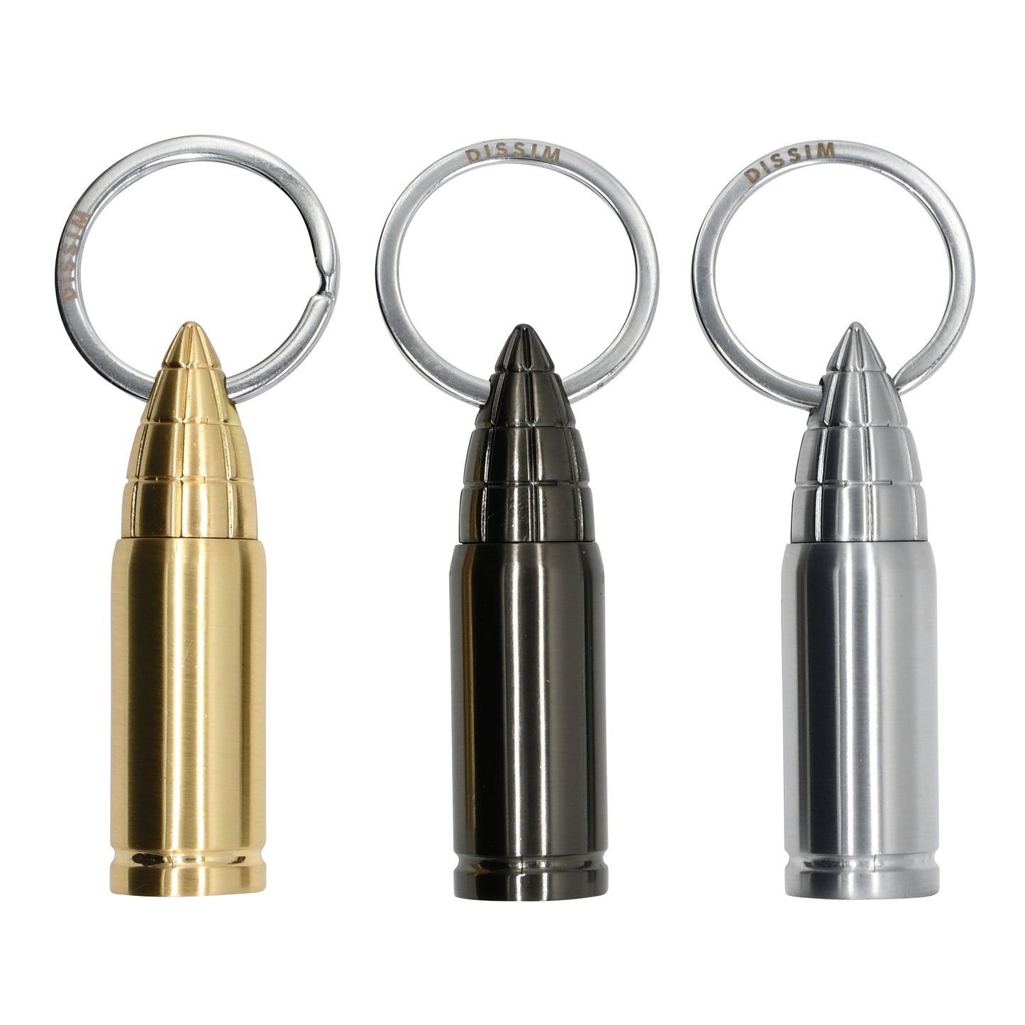 DISSIM BULLSEYE CIGAR PUNCH WITH NEEDLE GUIDE - GUN METAL