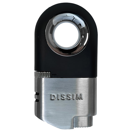 DISSIM EXECUTIVE SERIES INVERTED DUAL TORCH LIGHTER-SILVER