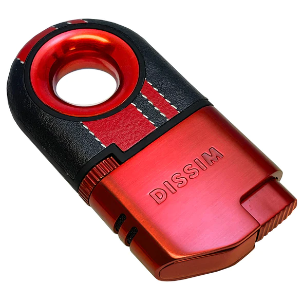 DISSIM RACING SERIES DUAL TORCH INVERTED LIGHTER - 500 LIMITED EDITION - RED ON RED