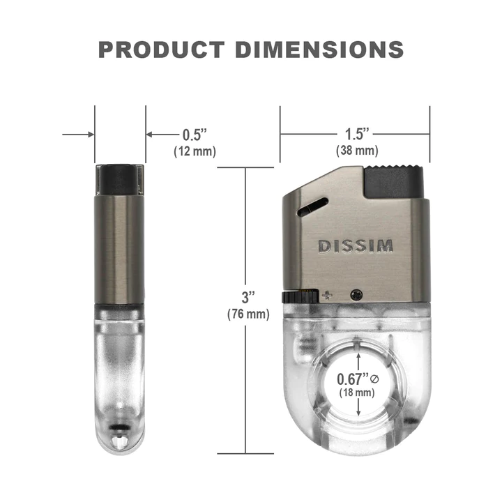 DISSIM SPORT SERIES SOFT FLAME INVERTED LIGHTER-BLACK