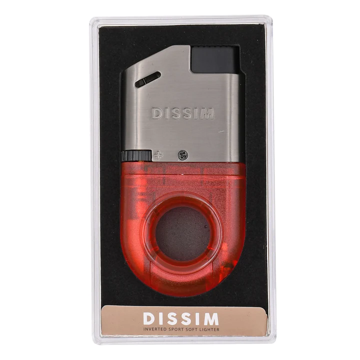 DISSIM SPORT SERIES SOFT FLAME INVERTED LIGHTER-RED