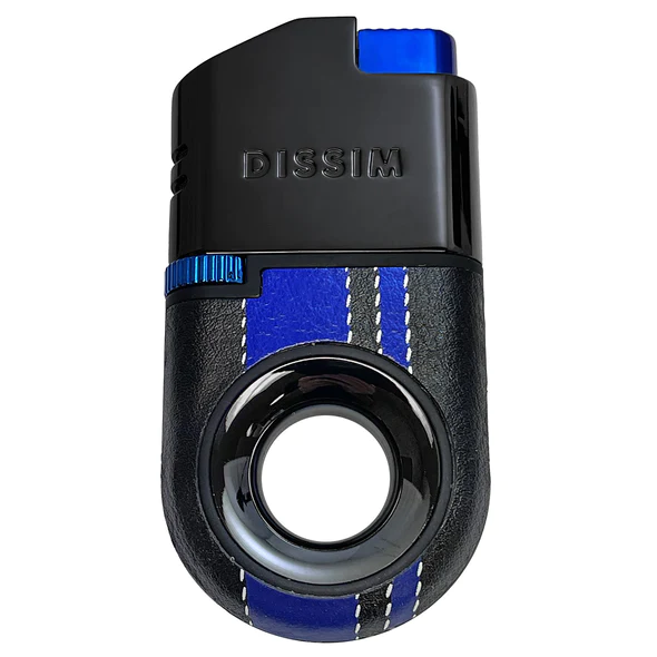 DISSIM RACING SERIES DUAL TORCH INVERTED LIGHTER - 500 LIMITED EDITION - BLACK ON BLUE