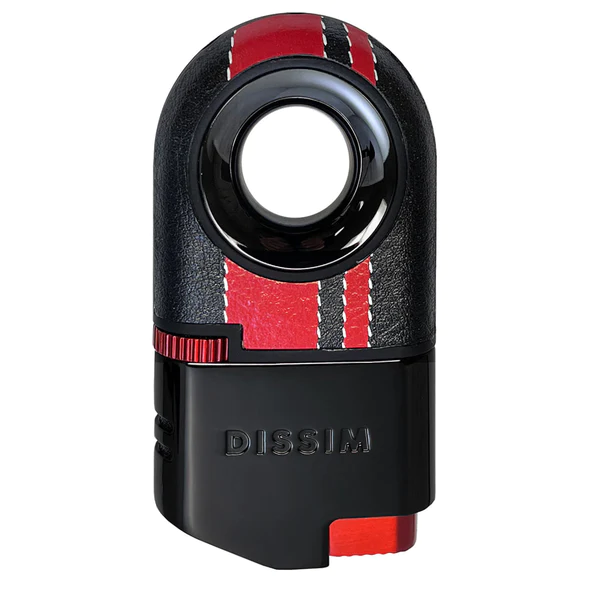 DISSIM RACING SERIES DUAL TORCH INVERTED LIGHTER - 500 LIMITED EDITION - BLACK ON RED