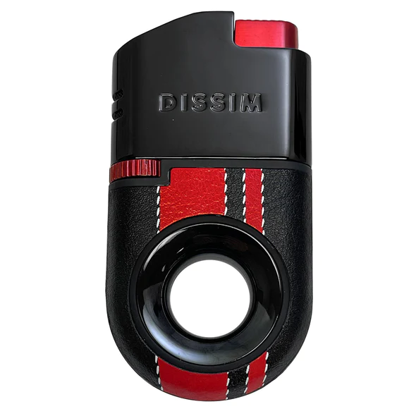 DISSIM RACING SERIES DUAL TORCH INVERTED LIGHTER - 500 LIMITED EDITION - BLACK ON RED