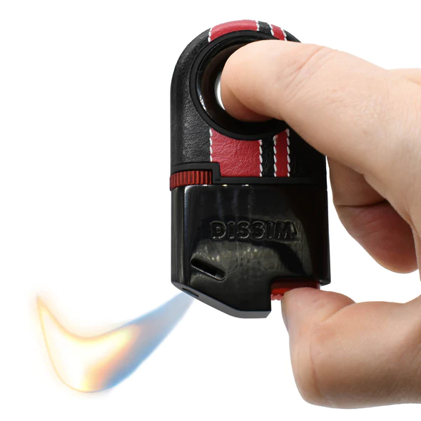 DISSIM RACING SERIES SOFT FLAME INVERTED LIGHTER - 500 LIMITED EDITION - BLACK ON RED