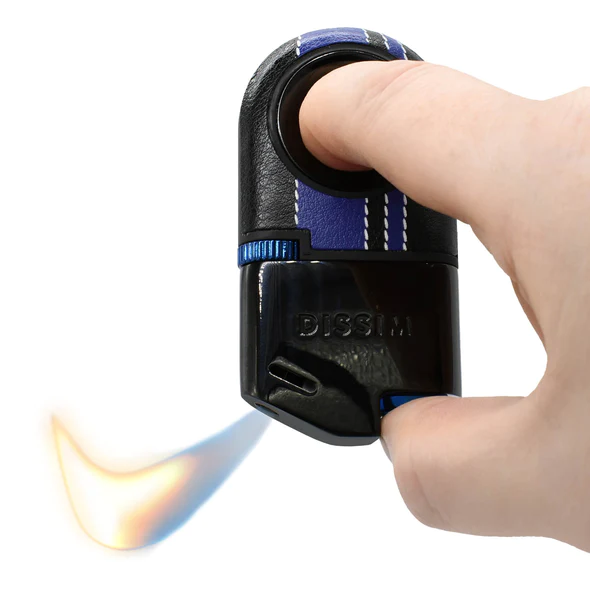 DISSIM RACING SERIES SOFT FLAME INVERTED LIGHTER - 500 LIMITED EDITION - BLACK ON BLUE