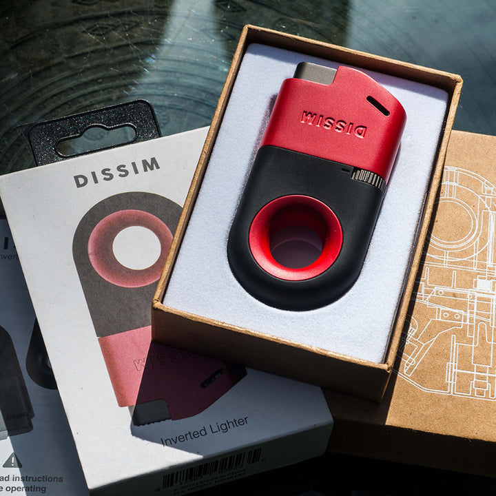 DISSIM EXECUTIVE SERIES INVERTED SOFT FLAME LIGHTER-RED