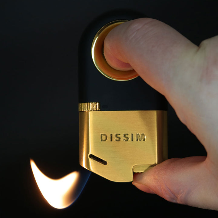 DISSIM EXECUTIVE SERIES INVERTED SOFT FLAME LIGHTER-GOLD